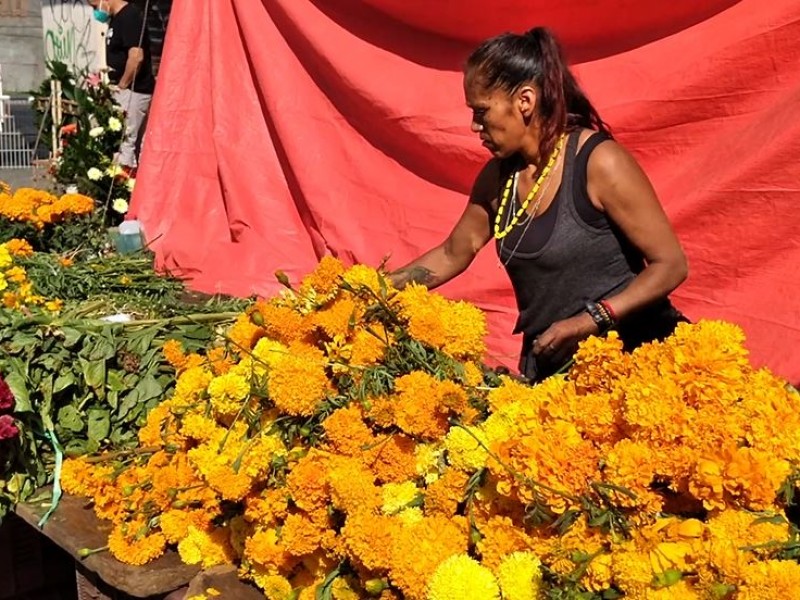 Floristas con bajas ventas previo a la Noche de Muertos
