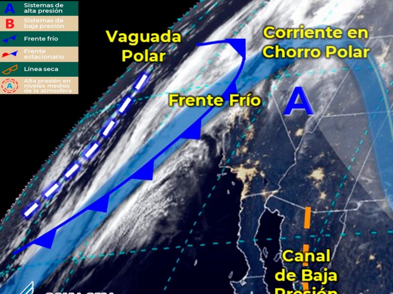 Frentes fríos para el domingo 15 y martes 17