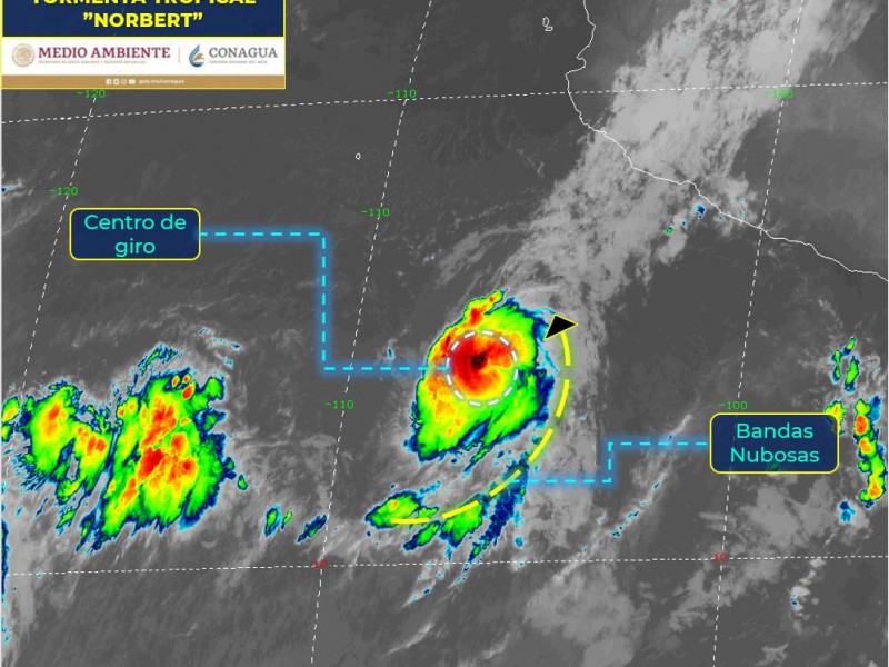 Frente a costa colimense, se forma tormenta tropical “Norbert”