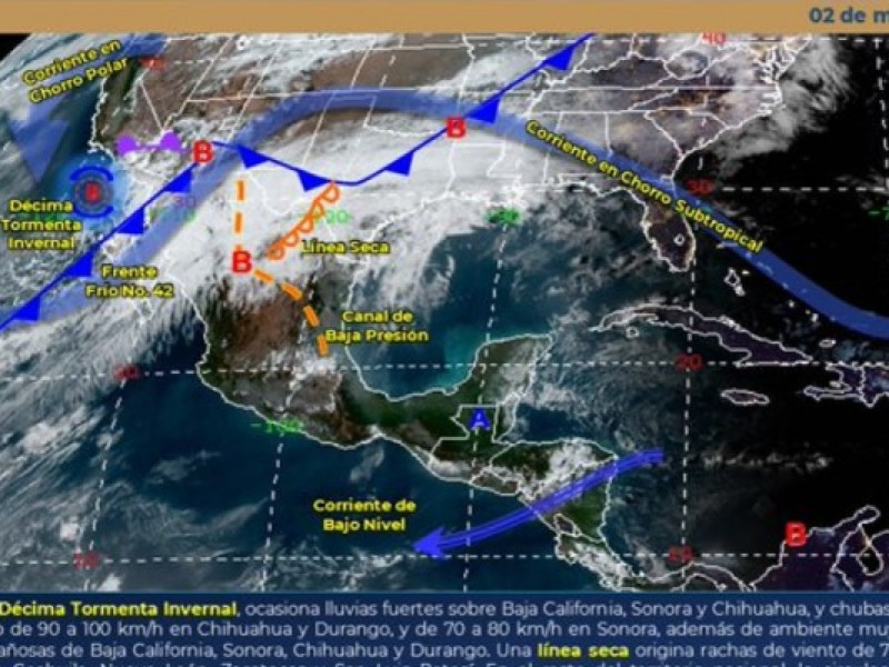 Frente frío 42 traerá disminución de temperaturas en Chiapas