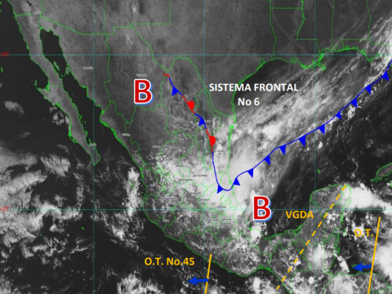 Frente frío 6 afecta a Chiapas