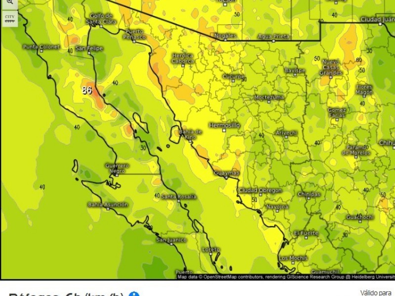 Frente frío atípico traerá vientos y tormentas a Sonora