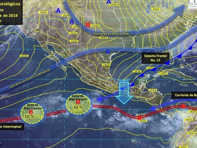 Frente frío número 12 ocasiona bajas temperaturas