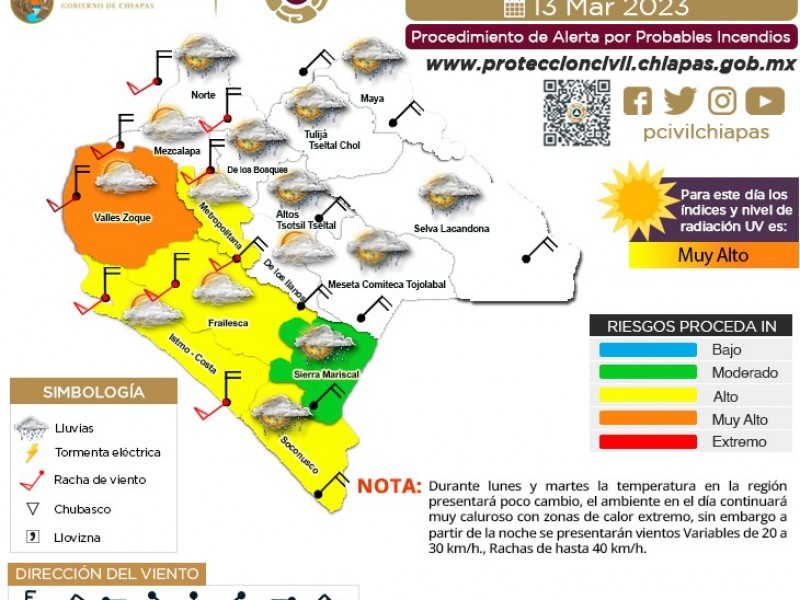 Frente frío número 39 provocará descenso en temperatura