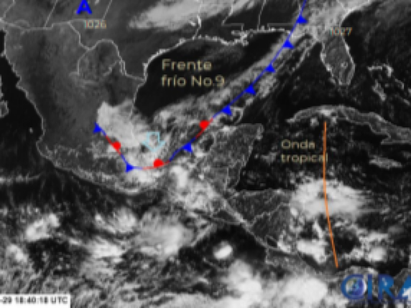 Frente frío, ocasionará lluvias en Chiapas