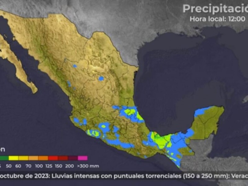 Frente frío ocasionará lluvias torrenciales en Chiapas