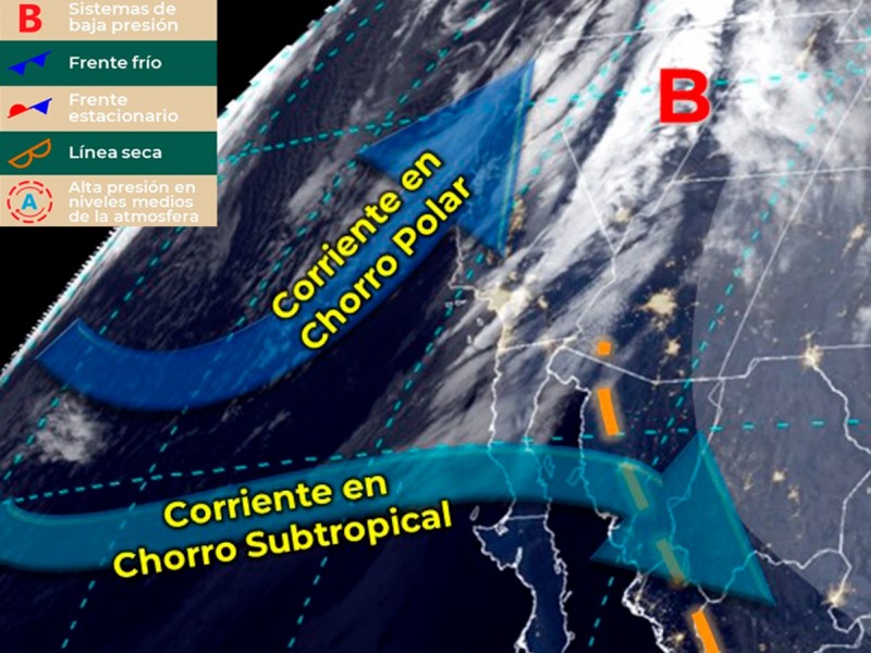 Frente frío para el noroeste de Sonora