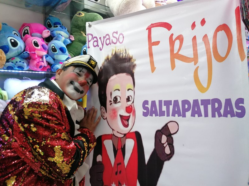 Frijol saltapatras payaso que ha convertido las lágrimas en risas