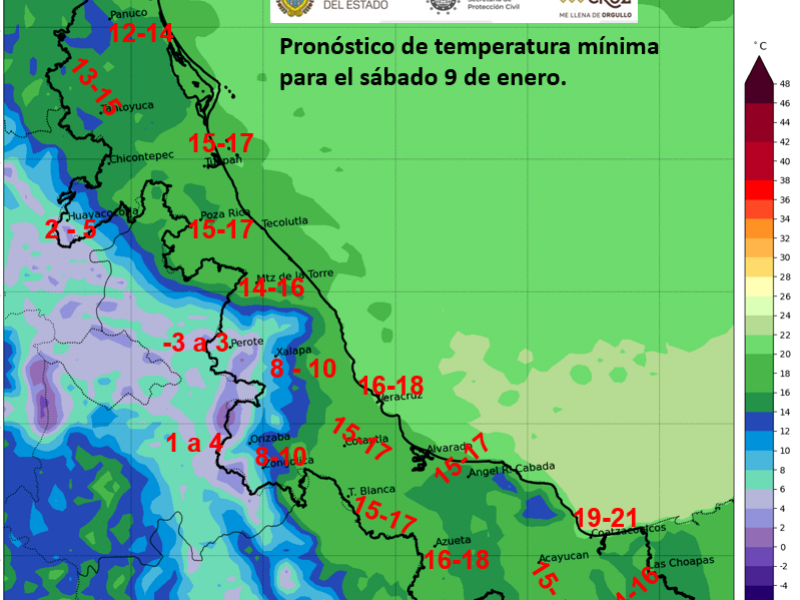 Frío amanecer este sábado y Norte iniciando la semana