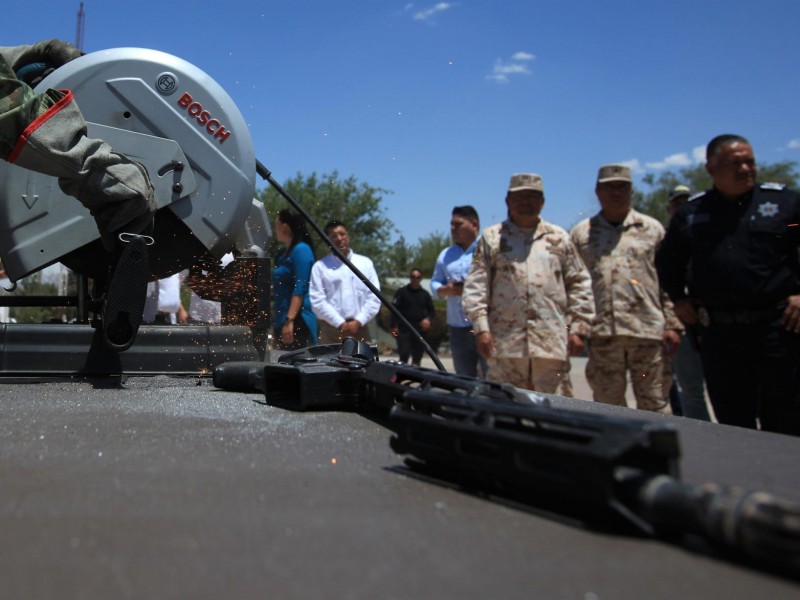 Frontera norte de México cambia armas por dinero