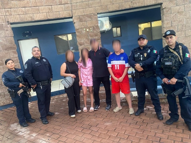Frustran Policías Municipales intento de extorsión y localizan a menores en Nogales