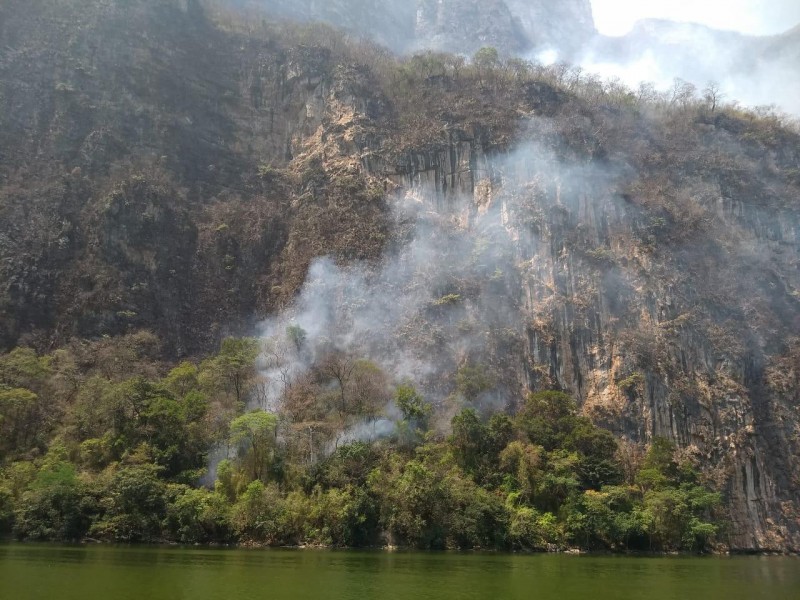 Fuego consume Parque Nacional Cañón del Sumidero