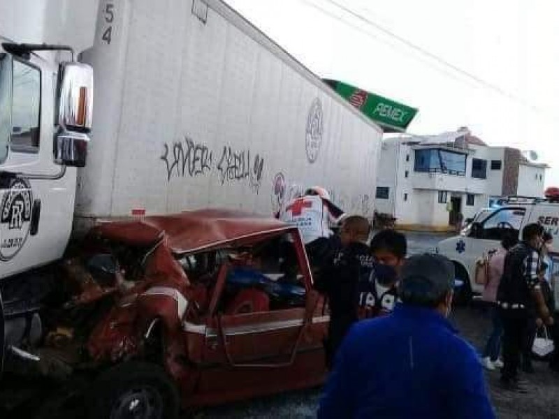 Fuerte accidente deja lesionados en Huejotzingo