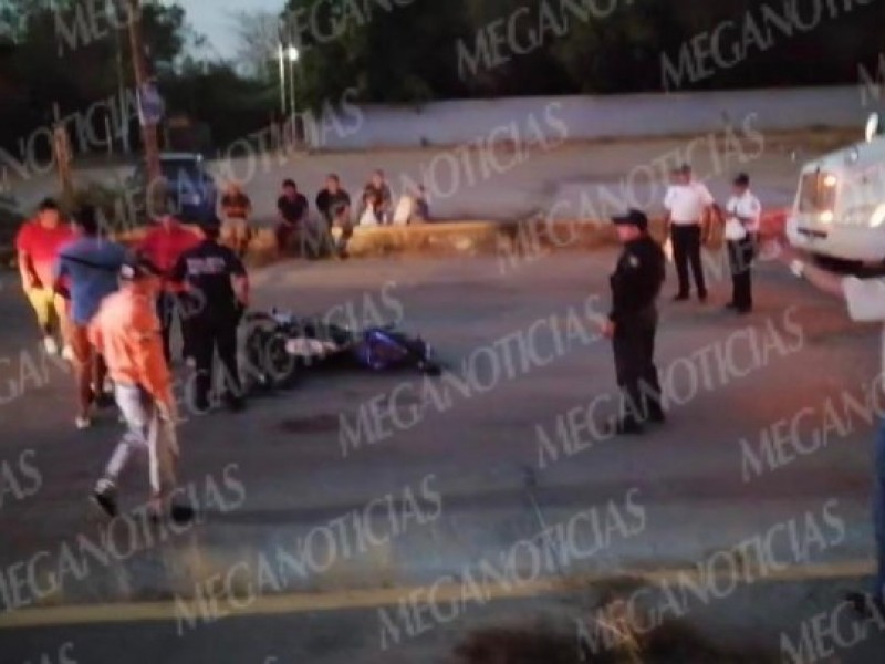 Atropellan a motociclista en Calzada a la Refinería