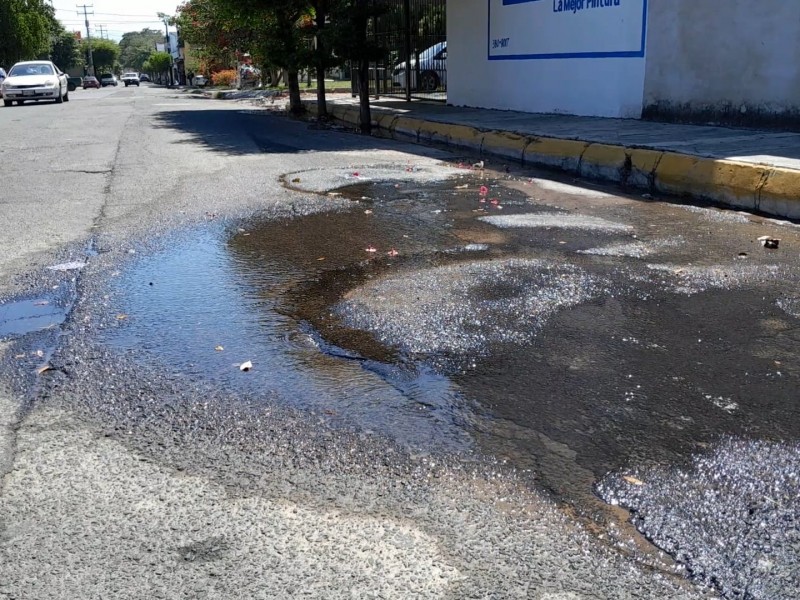 Fuerte fuga de agua en Cristóbal Colón, en la Villa