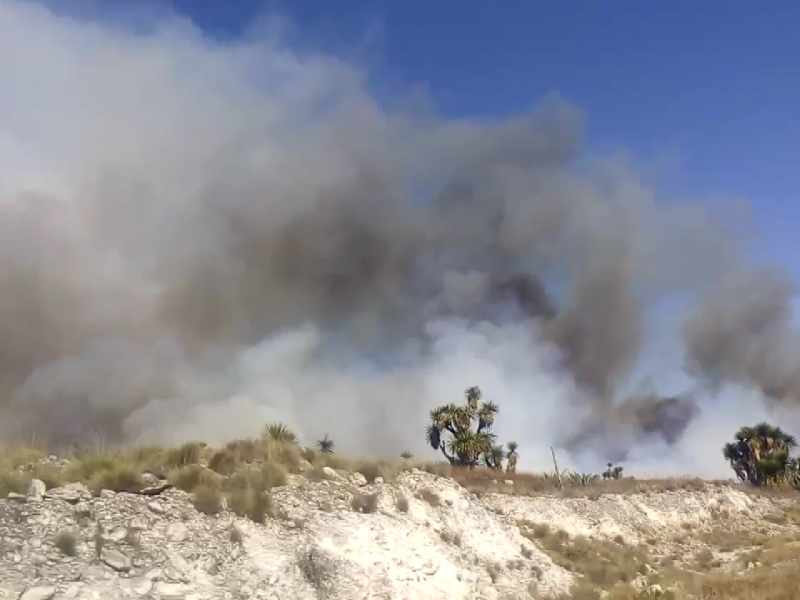 Fuerte incendio forestal alarma a automovilistas sobre autopistas