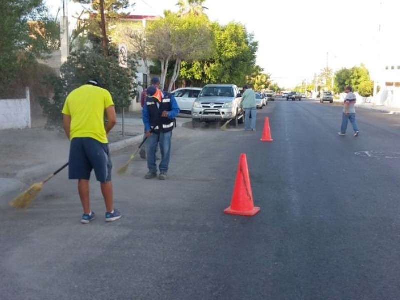 Fuerte jornada de barrido de calles el fin de semana