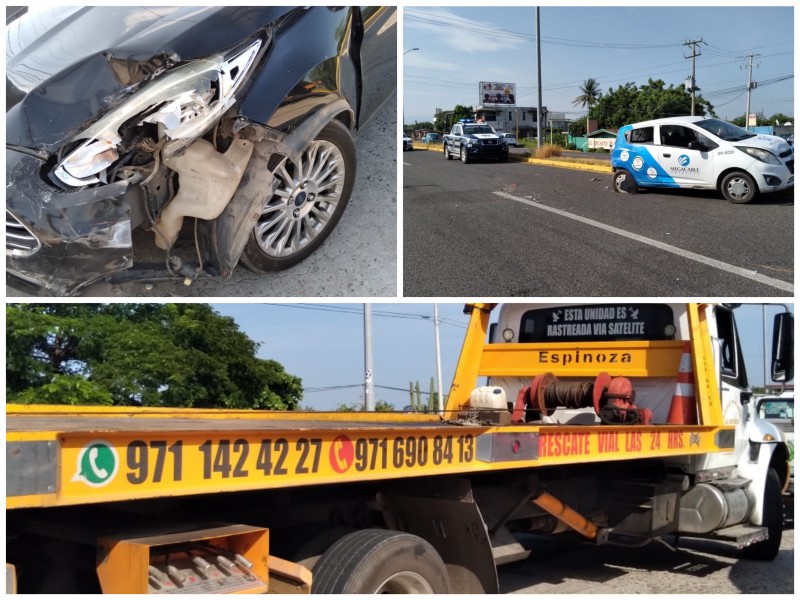 Fuerte percance vial es registrado esta tarde en Tehuantepec