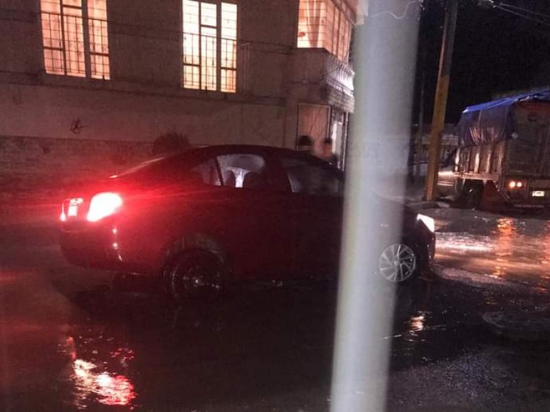Fuertes lluvias deja estragos en calles de Tepeaca