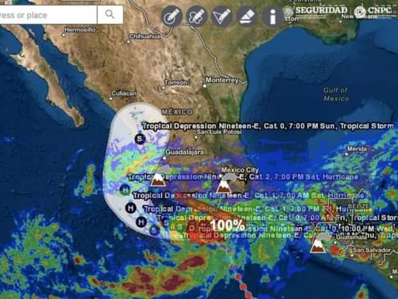 Fuertes lluvias para Michoacán por depresión tropical