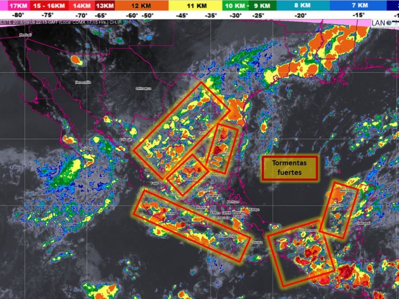 Fuertes lluvias para Zacatecas por Frente No. 1