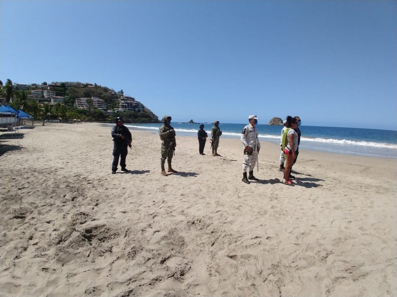 Fuerzas de seguridad vigilan que no se usen las playas