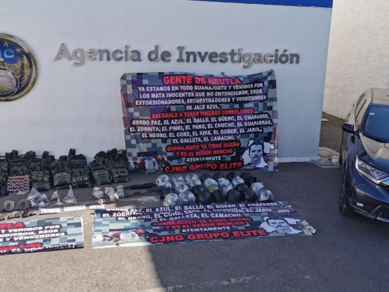 Fuerzas Federales aseguraran arsenal a grupo criminal en Irapuato