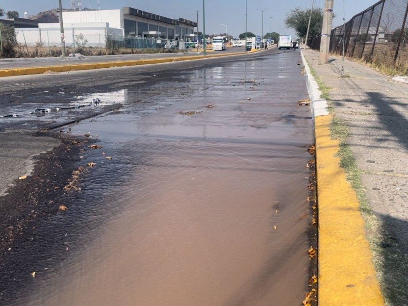 Fuga de agua al sur del municipio