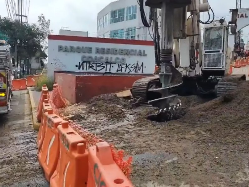 Fuga de gas por perforación de ducto en Coacalco