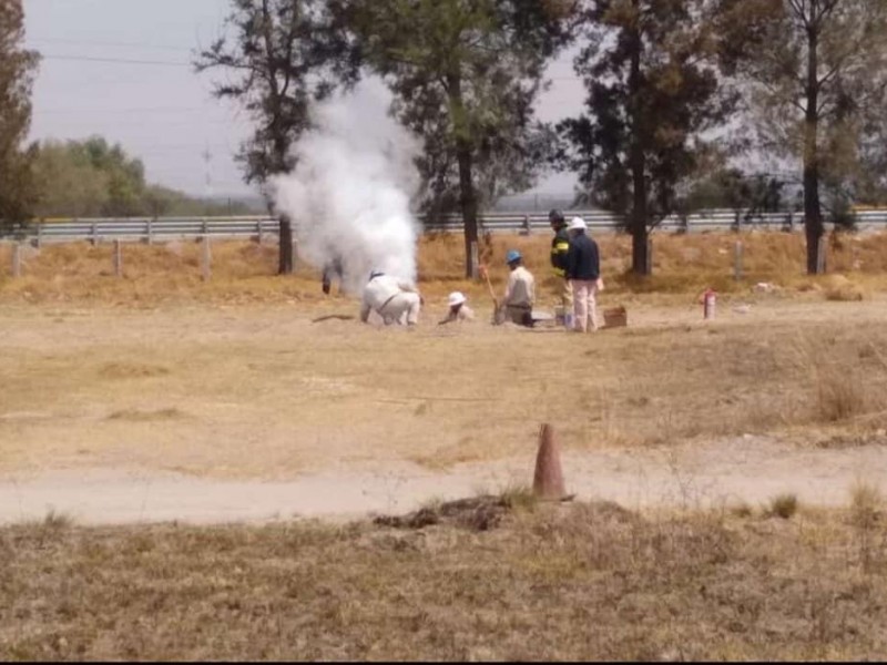 Fuga de gas se presenta en San Agustín Tlaxco, Acajete