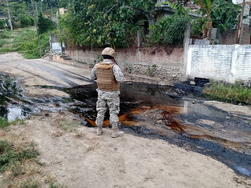 Fuga de hidrocarburo en colonia Madero de Poza Rica