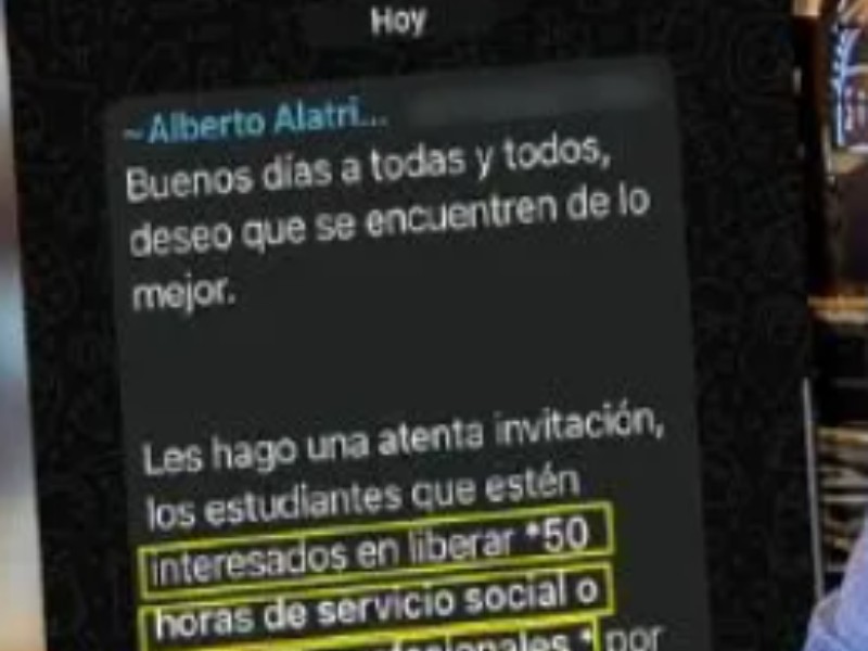 Funcionario del ayuntamiento teje acarreo para visita de Claudia Sheinbaum