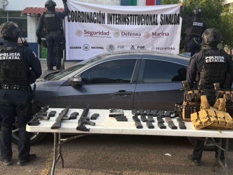 Detienen a 4 civiles armados en Culiacán