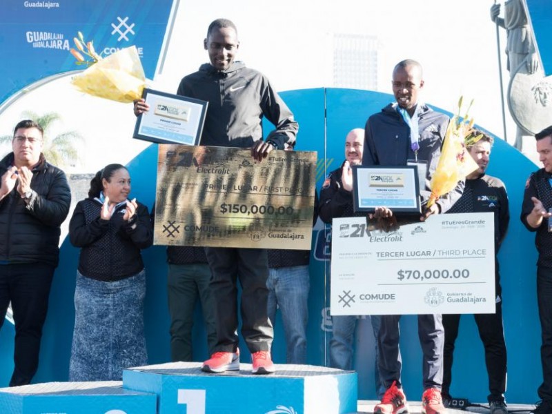 Ganadores del medio maratón 21k Guadalajara