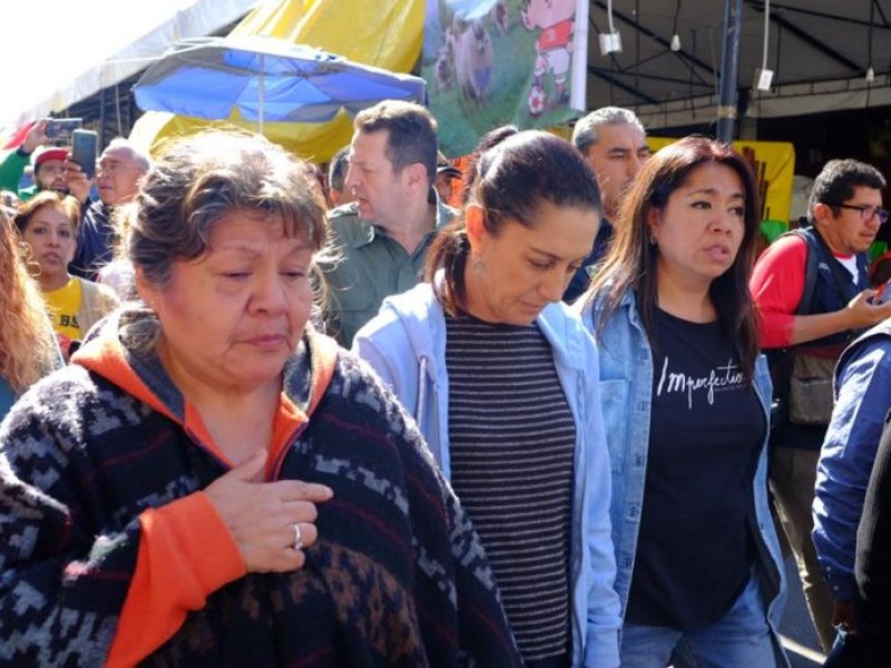 Garantiza Sheinbaum indagatoria por incendio en mercado Merced