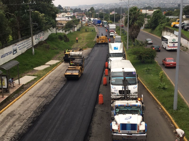 Genera tráfico intenso reparación en bulevar Xalapa-Banderilla