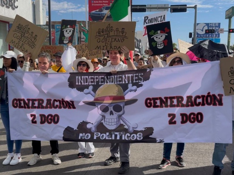 Generación Z marcha en Durango para exigir seguridad y libertad de expresión