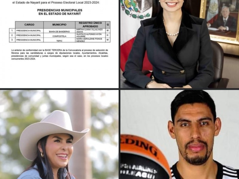 Geraldine, Mirtha y Ayón candidatos a presidentes municipales por Morena