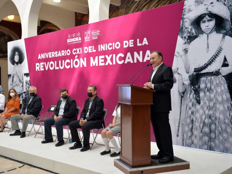 Gobernador Alfonso Durazo conmemora el 111º aniversario de la Revolución
