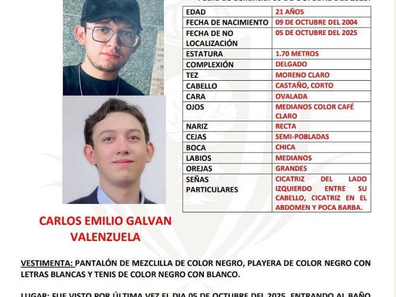 Gobernador confía en la localización de joven desaparecido en Sinaloa