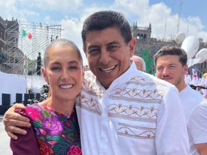 Gobernador de Oaxaca respalda el primer informe de Claudia Sheinbaum