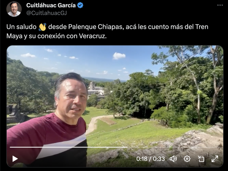 Gobernador de Veracruz viola reglamento de una zona arqueológica