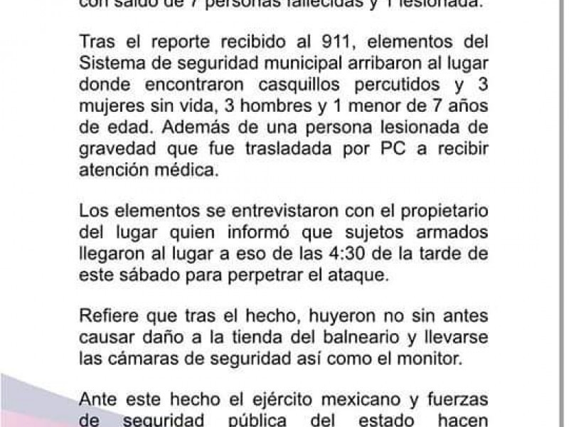 Gobierno de Cortázar confirma 7 victimas tras ataque armado