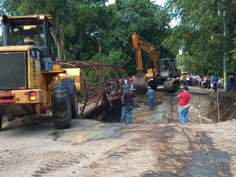 Gracias a este puente ya hay paso en la Misantla-Martínez