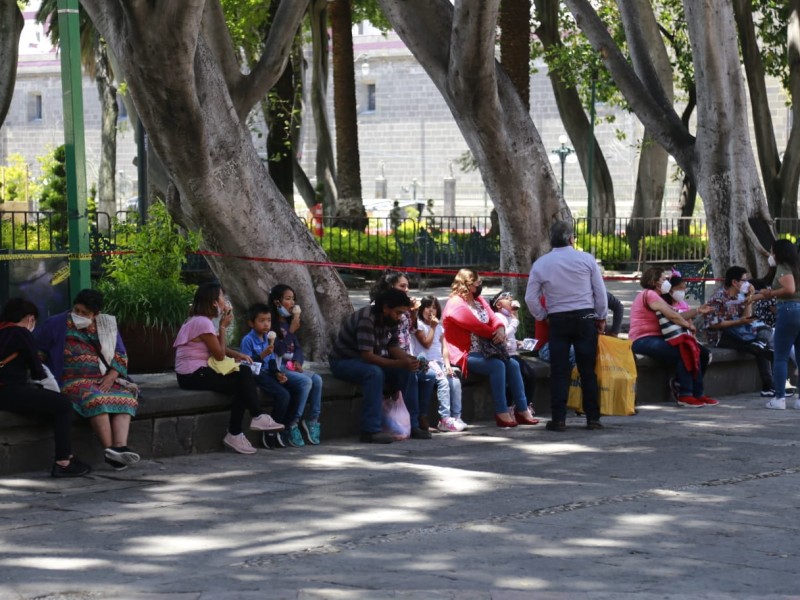 Gran afluencia de personas tras reapertura del zócalo de Puebla