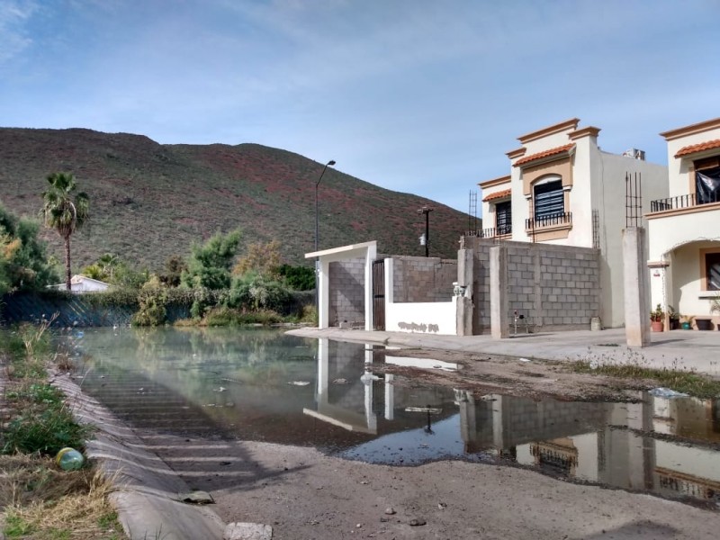 Gran derrame de aguas negras en el Tular