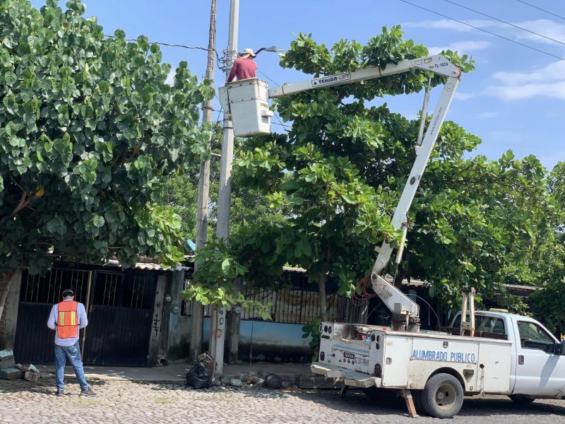 Grave el robo de cable del alumbrado público en Tecomán