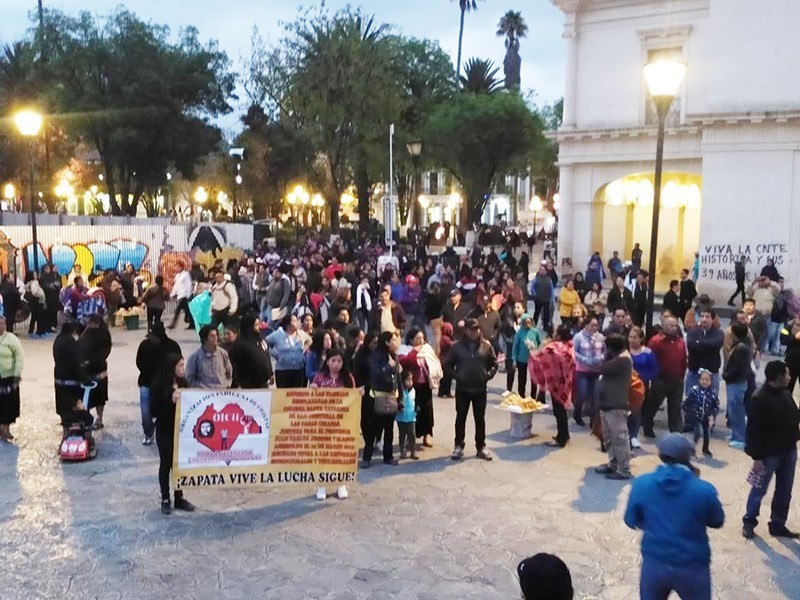 Grupo de desplazados exigen atención en SCLC