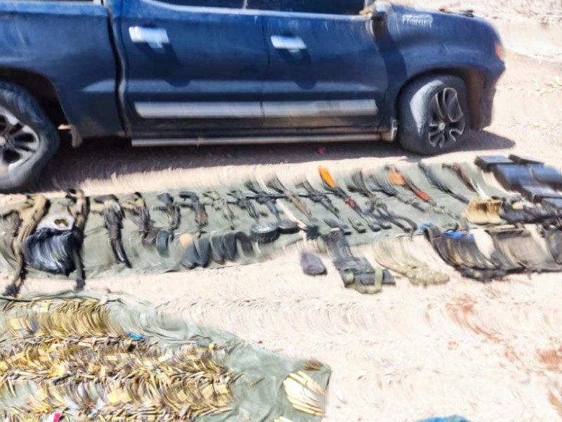 Aseguran armamento tras enfrentamiento en Mazatlán