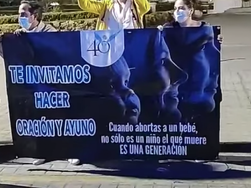 Grupo provida se manifiesta en contra del aborto